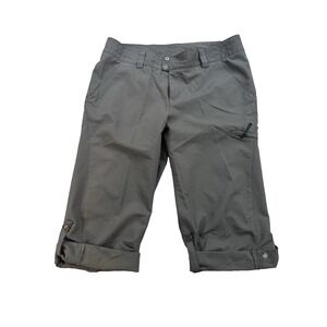 Columbia 2 in 1 Capris/Shorts Womens 14 Gray Omni-Shade packable Capris